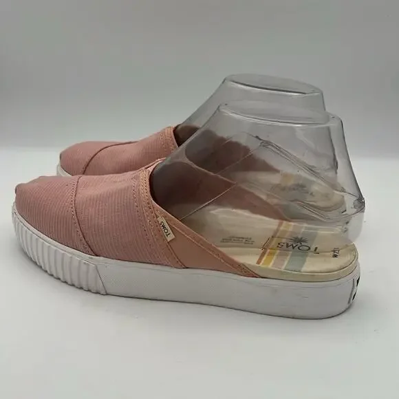 Toms Alpargata Indio Mule Sneaker Spanish Villa Pink Pique Mesh Slide Shoes 7.5 - Picture 3 of 8